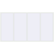 ALU STANDARD 72 4000x2200 mm RAL 9016 Traffic white two-sided