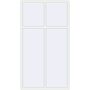ALU LIGHT A 1500x2750 mm RAL 9016 Traffic white two-sided