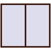 ENERGY-SAVING REHAU SYNEGO MD 1700x1500 mm BLACK_CHERRY two-sided