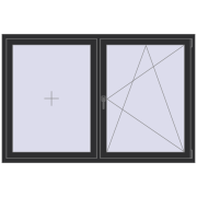 BASE REHAU EURO 60 1800x1200 mm ANTHRACITE_GREY_GLATT two-sided BASE REHAU EURO 60 1800x1200 mm ANTHRACITE_GREY_GLATT two-sided