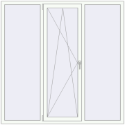 BASE REHAU EURO 60 1800x1800 mm RAL 9016 Traffic white two-sided