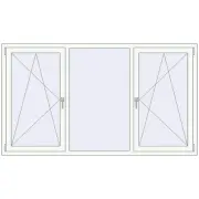 OPTIMUM REHAU EURO 70 2100x1200 mm RAL 9016 Traffic white two-sided