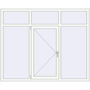 Ferestre 1900x1550 mm ALU STANDARD 72 RAL 9016 Traffic white two-sided