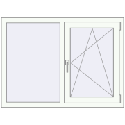 BASE REHAU EURO 60 1200x900 mm RAL 9016 Traffic white two-sided