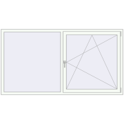 ENERGY-SAVING REHAU SYNEGO MD 2150x1160 mm RAL 9016 Traffic white two-sided