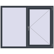 ENERGY-SAVING REHAU SYNEGO MD 1500x1200 mm ANTHRACITE_GREY_STRUKTURAL two-sided ENERGY-SAVING REHAU SYNEGO MD 1500x1200 mm ANTHRACITE_GREY_STRUKTURAL two-sided