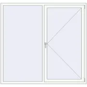 ENERGY-SAVING REHAU SYNEGO MD 1850x1750 mm RAL 9016 Traffic white two-sided ENERGY-SAVING REHAU SYNEGO MD 1850x1750 mm RAL 9016 Traffic white two-sided