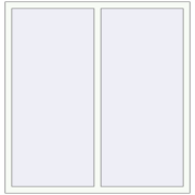 BASE REHAU EURO 60 1350x1450 mm RAL 9016 Traffic white two-sided