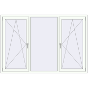 REHAU ARTEVO 2000x1370 mm RAL 9016 Traffic white two-sided REHAU ARTEVO 2000x1370 mm RAL 9016 Traffic white two-sided