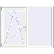 ENERGY-SAVING REHAU SYNEGO MD 1460x1160 mm RAL 9016 Traffic white two-sided ENERGY-SAVING REHAU SYNEGO MD 1460x1160 mm RAL 9016 Traffic white two-sided