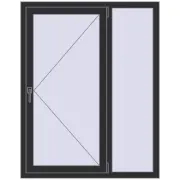 OPTIMUM REHAU EURO 70 1100x1400 mm ANTHRACITE_GREY_GLATT two-sided