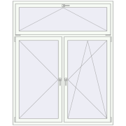 ALU STANDARD 72 1600x1970 mm RAL 9016 Traffic white two-sided