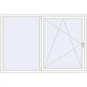 ENERGY-SAVING REHAU SYNEGO MD 2040x1390 mm RAL 9016 Traffic white two-sided