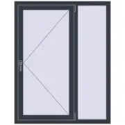 OPTIMUM REHAU EURO 70 1100x1400 mm ANTHRACITE_GREY_STRUKTURAL two-sided