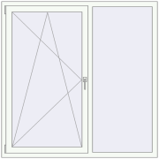 ENERGY-SAVING REHAU SYNEGO MD 1500x1500 mm RAL 9016 Traffic white two-sided