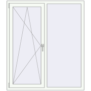 BASE REHAU EURO 60 1300x1500 mm RAL 9016 Traffic white two-sided
