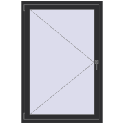 BASE REHAU EURO 60 1000x1500 mm ANTHRACITE_GREY_GLATT two-sided BASE REHAU EURO 60 1000x1500 mm ANTHRACITE_GREY_GLATT two-sided