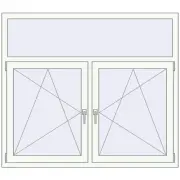 REHAU BRILLANT DESIGN 1510x1320 mm RAL 9016 Traffic white two-sided
