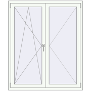 OPTIMUM REHAU EURO 70 1300x1500 mm RAL 9016 Traffic white two-sided