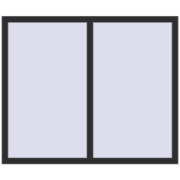 OPTIMUM REHAU EURO 70 1400x1200 mm ANTHRACITE_GREY_GLATT two-sided