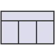 OPTIMUM REHAU EURO 70 2400x1500 mm ANTHRACITE_GREY_GLATT two-sided