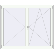 ENERGY-SAVING REHAU SYNEGO MD 1800x1500 mm RAL 9016 Traffic white two-sided ENERGY-SAVING REHAU SYNEGO MD 1800x1500 mm RAL 9016 Traffic white two-sided