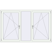 REHAU ARTEVO 1900x1200 mm RAL 9016 Traffic white two-sided REHAU ARTEVO 1900x1200 mm RAL 9016 Traffic white two-sided