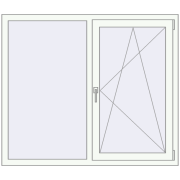 REHAU ARTEVO 1400x1200 mm RAL 9016 Traffic white two-sided