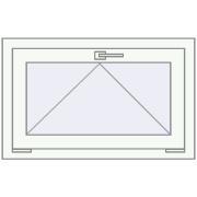 BASE REHAU EURO 60 800x500 mm RAL 9016 Traffic white two-sided