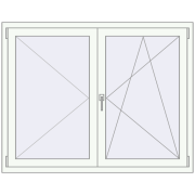 REHAU ARTEVO 1360x1100 mm RAL 9016 Traffic white two-sided