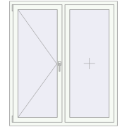 ENERGY-SAVING REHAU SYNEGO MD 1300x1500 mm RAL 9016 Traffic white two-sided ENERGY-SAVING REHAU SYNEGO MD 1300x1500 mm RAL 9016 Traffic white two-sided