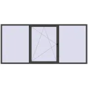 OPTIMUM REHAU EURO 70 3500x1600 mm BASALT_GREY two-sided