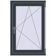 BASE REHAU EURO 60 640x990 mm ANTHRACITE_GREY_STRUKTURAL two-sided