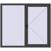 OPTIMUM REHAU EURO 70 1600x1400 mm BASALT_GREY two-sided