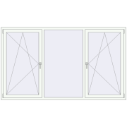 REHAU ARTEVO 2400x1400 mm RAL 9016 Traffic white two-sided