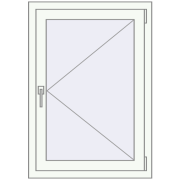 Ferestre 700x1000 mm OPTIMUM REHAU EURO 70 RAL 9016 Traffic white two-sided