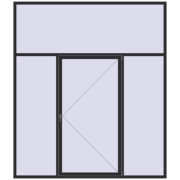 OPTIMUM REHAU EURO 70 2600x3000 mm ANTHRACITE_GREY_GLATT two-sided