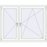 OPTIMUM REHAU EURO 70 1461x1160 mm RAL 9016 Traffic white two-sided