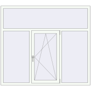 Ferestre 1800x1600 mm ENERGY-SAVING REHAU SYNEGO MD RAL 9016 Traffic white two-sided