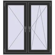 OPTIMUM REHAU EURO 70 1050x1160 mm BLACK_STRUCTURAL two-sided