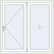 OPTIMUM REHAU EURO 70 1250x1250 mm RAL 9016 Traffic white two-sided