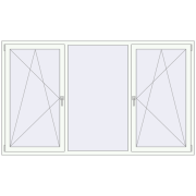 REHAU BRILLANT DESIGN 2360x1400 mm RAL 9016 Traffic white two-sided