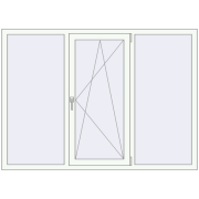 BASE REHAU EURO 60 1800x1300 mm RAL 9016 Traffic white two-sided