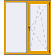 Ferestre 1300x1500 mm ALU LIGHT A RAL 1004 Golden yellow two-sided