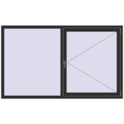 BASE REHAU EURO 60 2000x1200 mm ANTHRACITE_GREY_GLATT two-sided