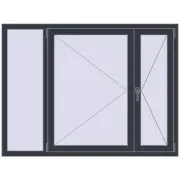 OPTIMUM REHAU EURO 70 1600x1200 mm ANTHRACITE_GREY_STRUKTURAL two-sided