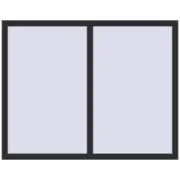 OPTIMUM REHAU EURO 70 1470x1160 mm ANTHRACITE_GREY_GLATT two-sided