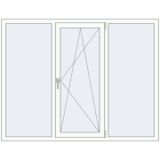 OPTIMUM REHAU EURO 70 1800x1400 mm RAL 9016 Traffic white two-sided