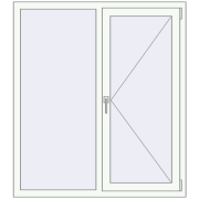 OPTIMUM REHAU EURO 70 1170x1380 mm RAL 9016 Traffic white two-sided