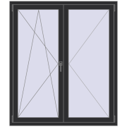 OPTIMUM REHAU EURO 70 1300x1500 mm ANTHRACITE_GREY_GLATT two-sided OPTIMUM REHAU EURO 70 1300x1500 mm ANTHRACITE_GREY_GLATT two-sided
